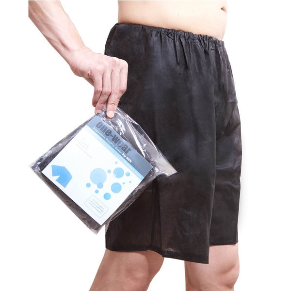Super Soft Premium Quality Disposable Boxer Shorts (5 Pack) One-Size - Comfortable Lightweight Go Anywhere Single-use Underwear for Travel Hospital Spa Massage Tanning Waxing - One-Wear