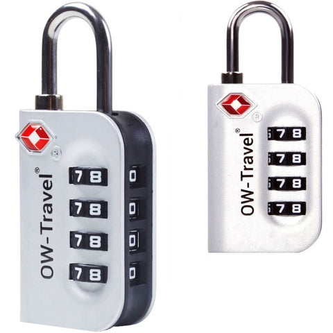 TSA luggage locks. Key and number padlocks for suitcases lockers bags