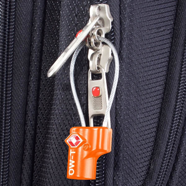 ✅ TSA Key Cable Padlock - Heavy Duty Travel Sentry Approved Lock for Suitcases, Luggage, Gym Lockers and Tool Boxes - One-Wear