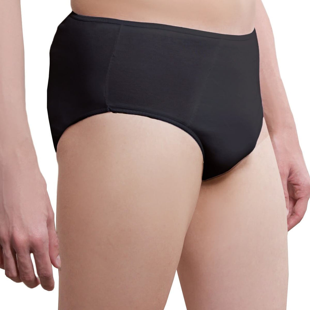 Disposable men's black cotton underwear for hospital travel spa sauna