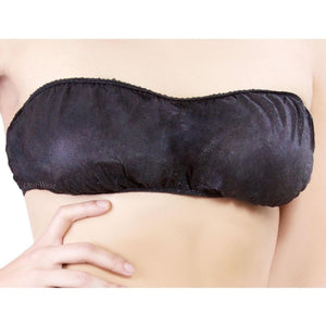Disposable black paper bra one-size for spa massage travel hospital