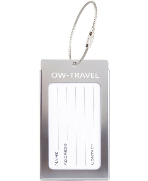 ✅ Metal Luggage Tags for Suitcases - Business Card Holder - Personalised Travel Label Name Identifiers Ideal Suitcase Tag, Bag Tags, Backpack and Baggage Tags - One-Wear